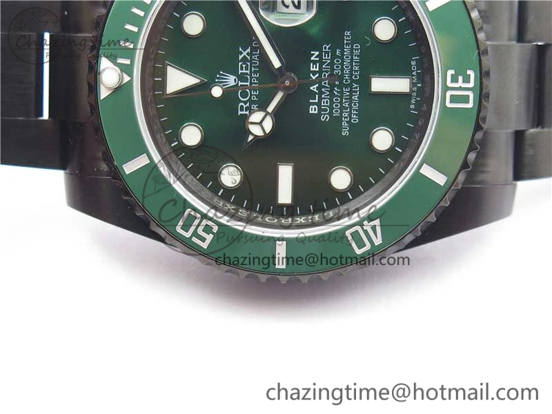 Submariner Blaken Date 116610LV PVD V9F 1:1 Best Edition On PVD Bracelet VR3135