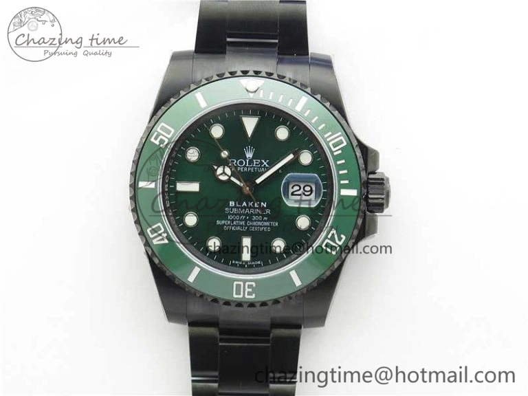 Submariner Blaken Date 116610LV PVD V9F 1:1 Best Edition On PVD Bracelet VR3135
