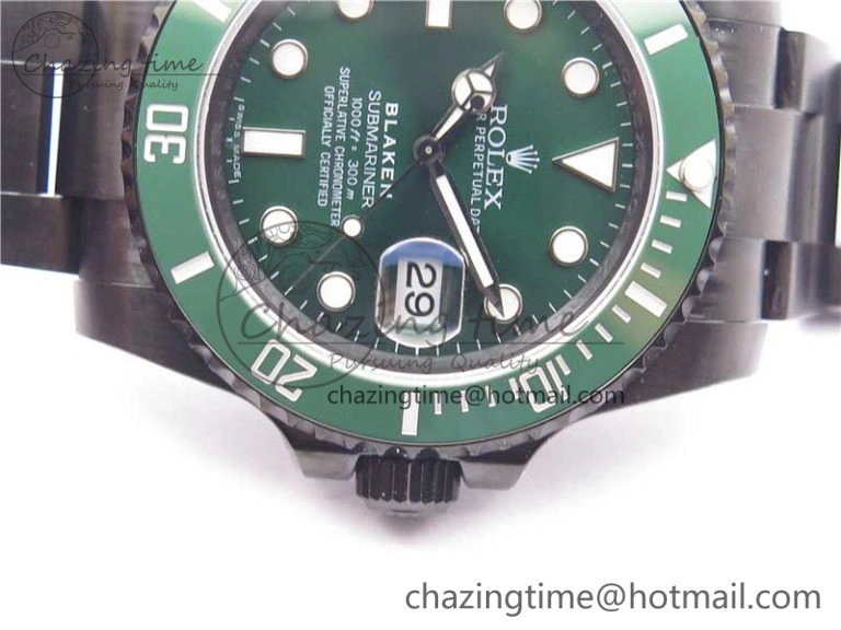 Submariner Blaken Date 116610LV PVD V9F 1:1 Best Edition On PVD Bracelet VR3135