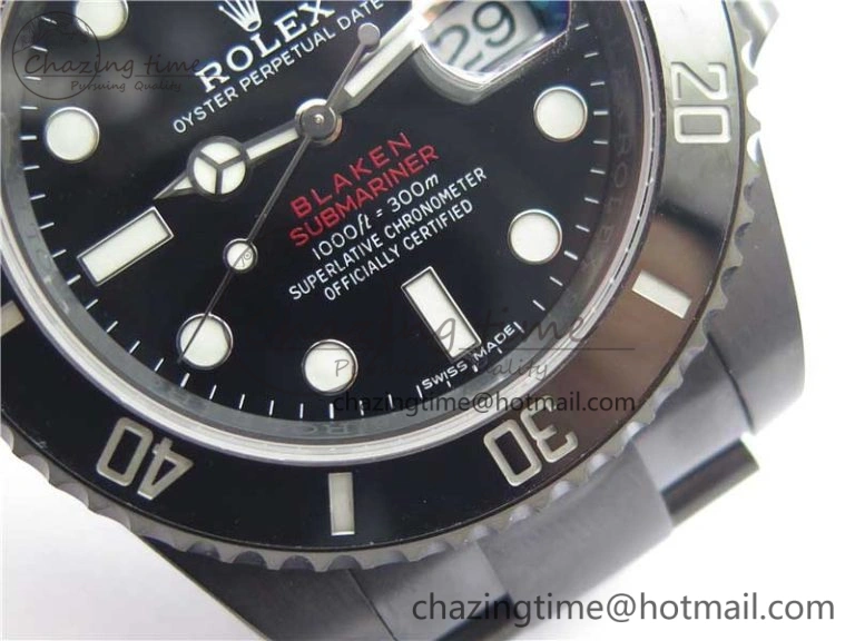 Submariner Blaken Date 904L PVD V6F 1:1 Best Edition A2824