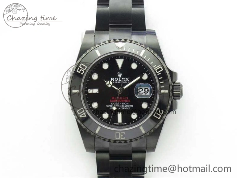 Submariner Blaken Date 904L PVD V6F 1:1 Best Edition A2824