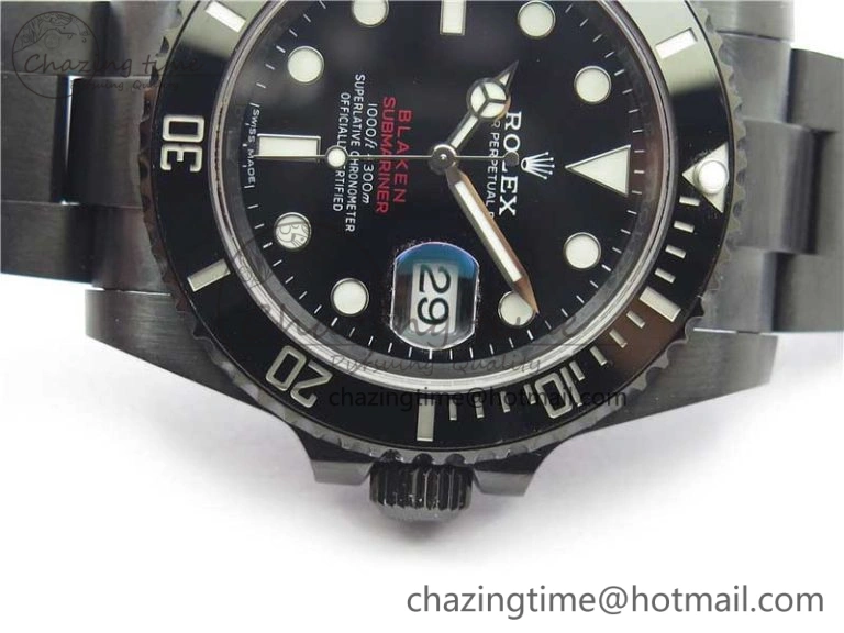 Submariner Blaken Date 904L PVD V6F 1:1 Best Edition A2824