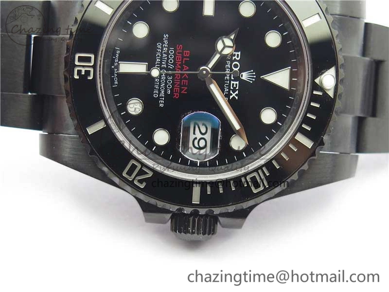 Submariner Blaken Date 904L PVD V6F 1:1 Best Edition A2824
