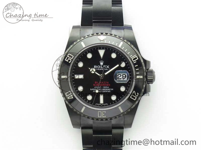 Submariner Blaken Date 904L PVD V6F 1:1 Best Edition A2824