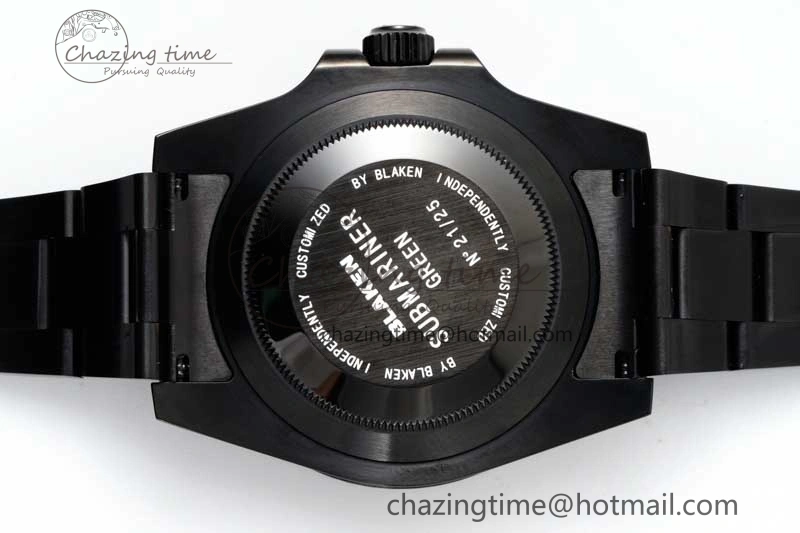Submariner Blaken PVD Green Ceramic APSF 1:1 Best Edition on PVD Bracelet VR3135
