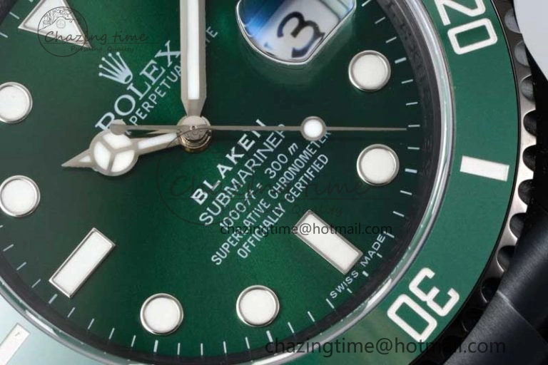 Submariner Blaken PVD Green Ceramic APSF 1:1 Best Edition on PVD Bracelet VR3135