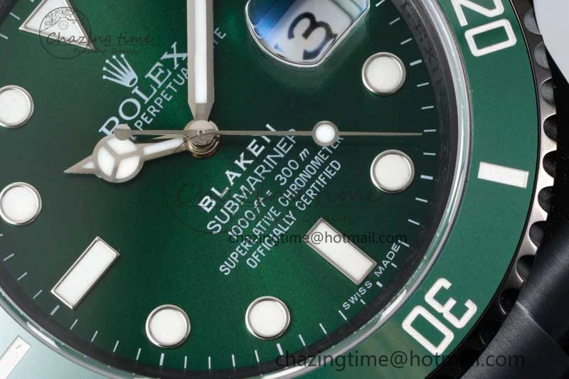 Submariner Blaken PVD Green Ceramic APSF 1:1 Best Edition on PVD Bracelet VR3135