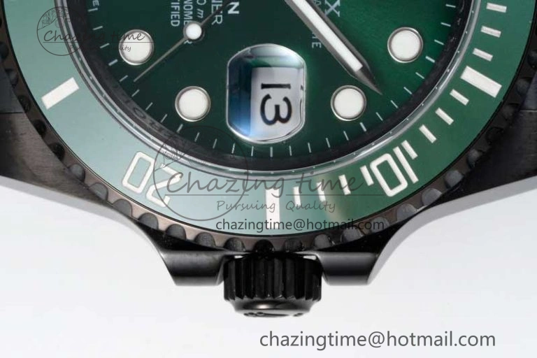 Submariner Blaken PVD Green Ceramic APSF 1:1 Best Edition on PVD Bracelet VR3135