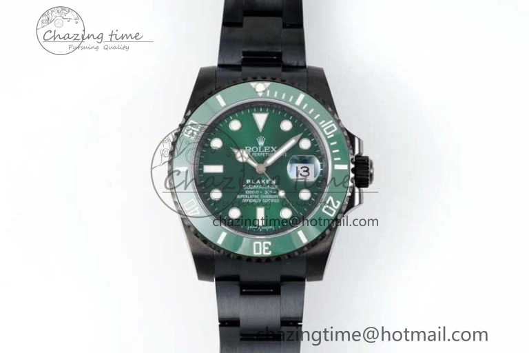 Submariner Blaken PVD Green Ceramic APSF 1:1 Best Edition on PVD Bracelet VR3135