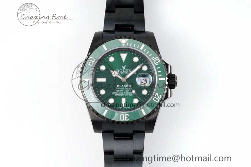 Submariner Blaken PVD Green Ceramic APSF 1:1 Best Edition on PVD Bracelet VR3135