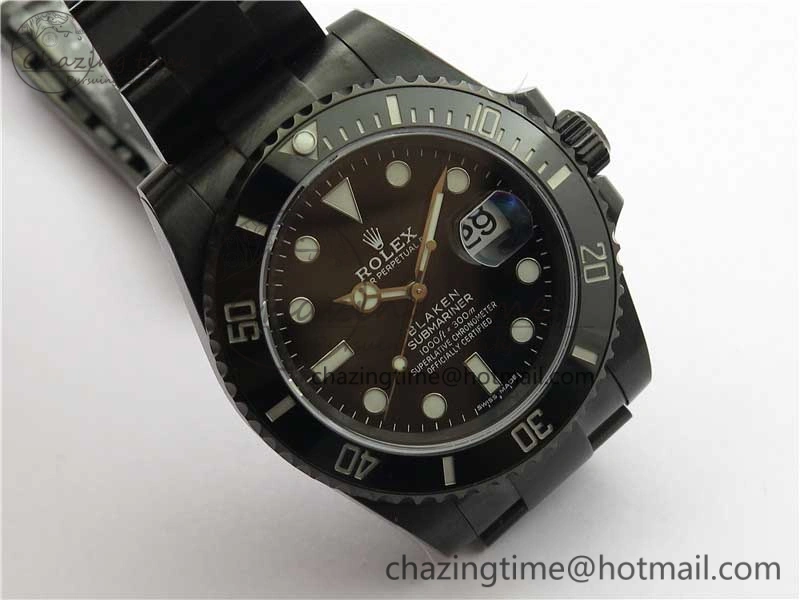 Submariner Blaken W Date 904L PVD V6F 1:1 Best Edition A2824