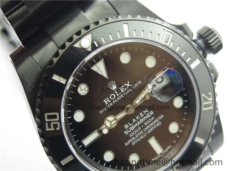 Submariner Blaken W Date 904L PVD V6F 1:1 Best Edition A2824