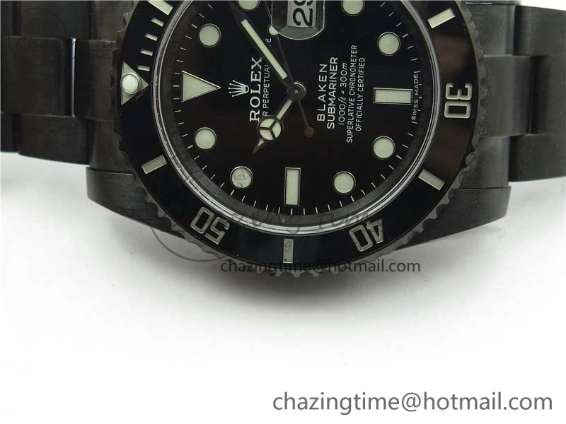 Submariner Blaken W Date 904L PVD V6F 1:1 Best Edition A2824