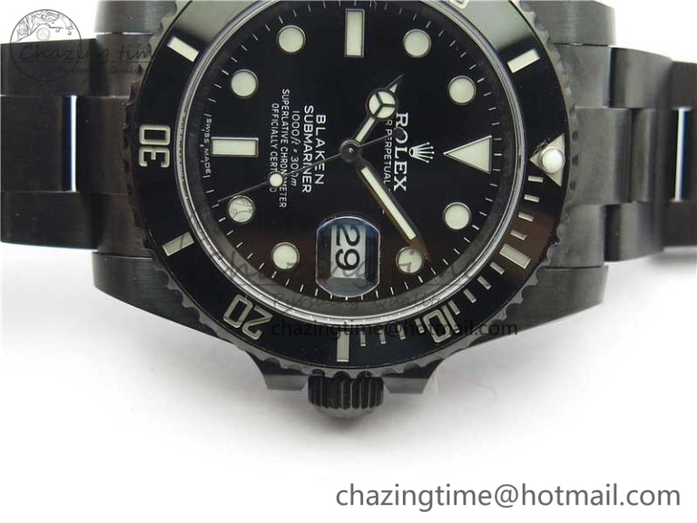 Submariner Blaken W Date 904L PVD V6F 1:1 Best Edition A2824