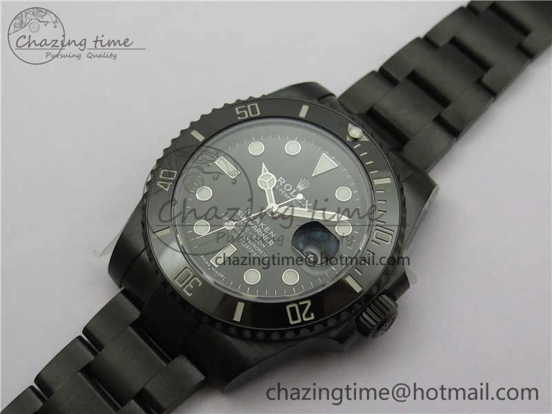 Submariner Blaken W Date 904L PVD V6F 1:1 Best Edition A2824