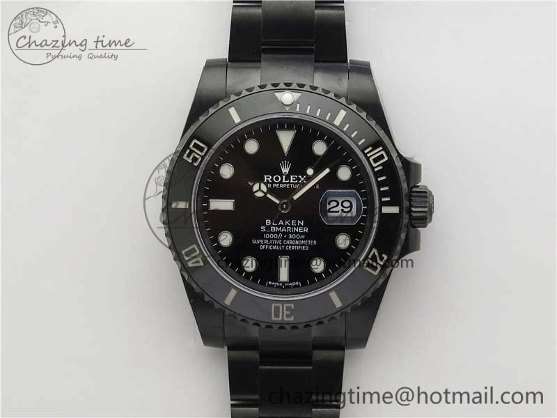 Submariner Blaken W Date 904L PVD V6F 1:1 Best Edition A2824