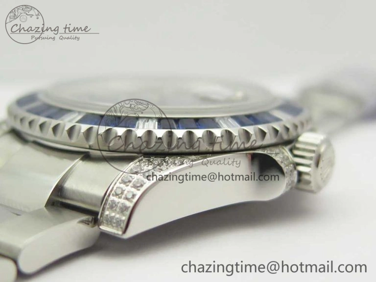 Submariner Blue Diamond Bezel SS GSF Best Edition Blue Dial On SS Bracelet A2824