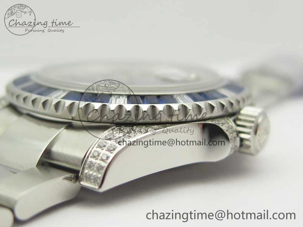 Submariner Blue Diamond Bezel SS GSF Best Edition Blue Dial On SS Bracelet A2824