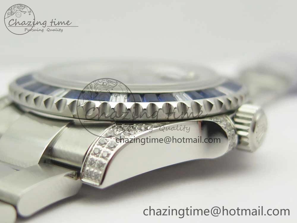 Submariner Blue Diamond Bezel SS GSF Best Edition Blue Dial On SS Bracelet A2824