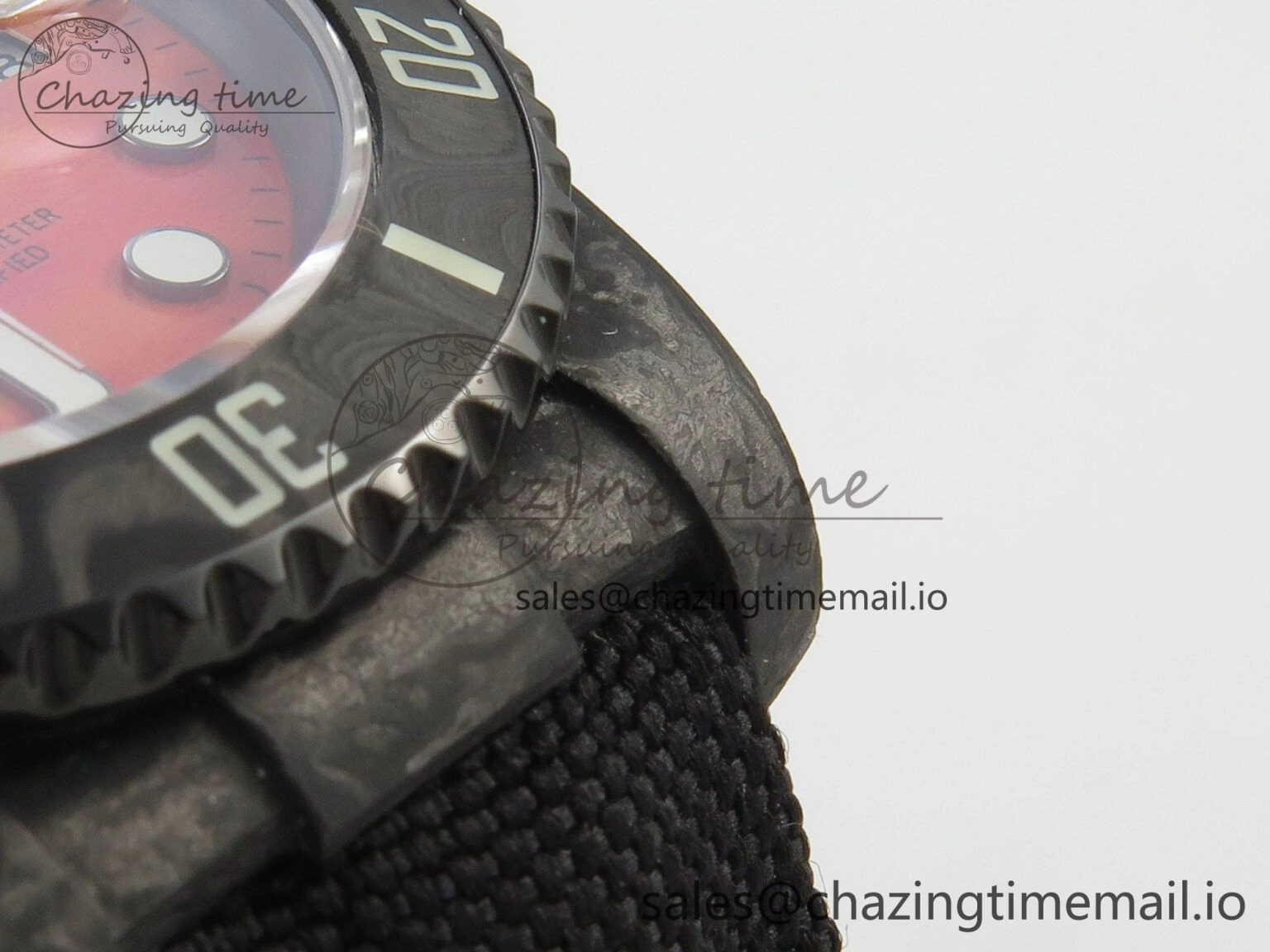 Submariner DIW Black Carbon MPF Best Edition Orange Dial On Black Nylon Strap SA3135