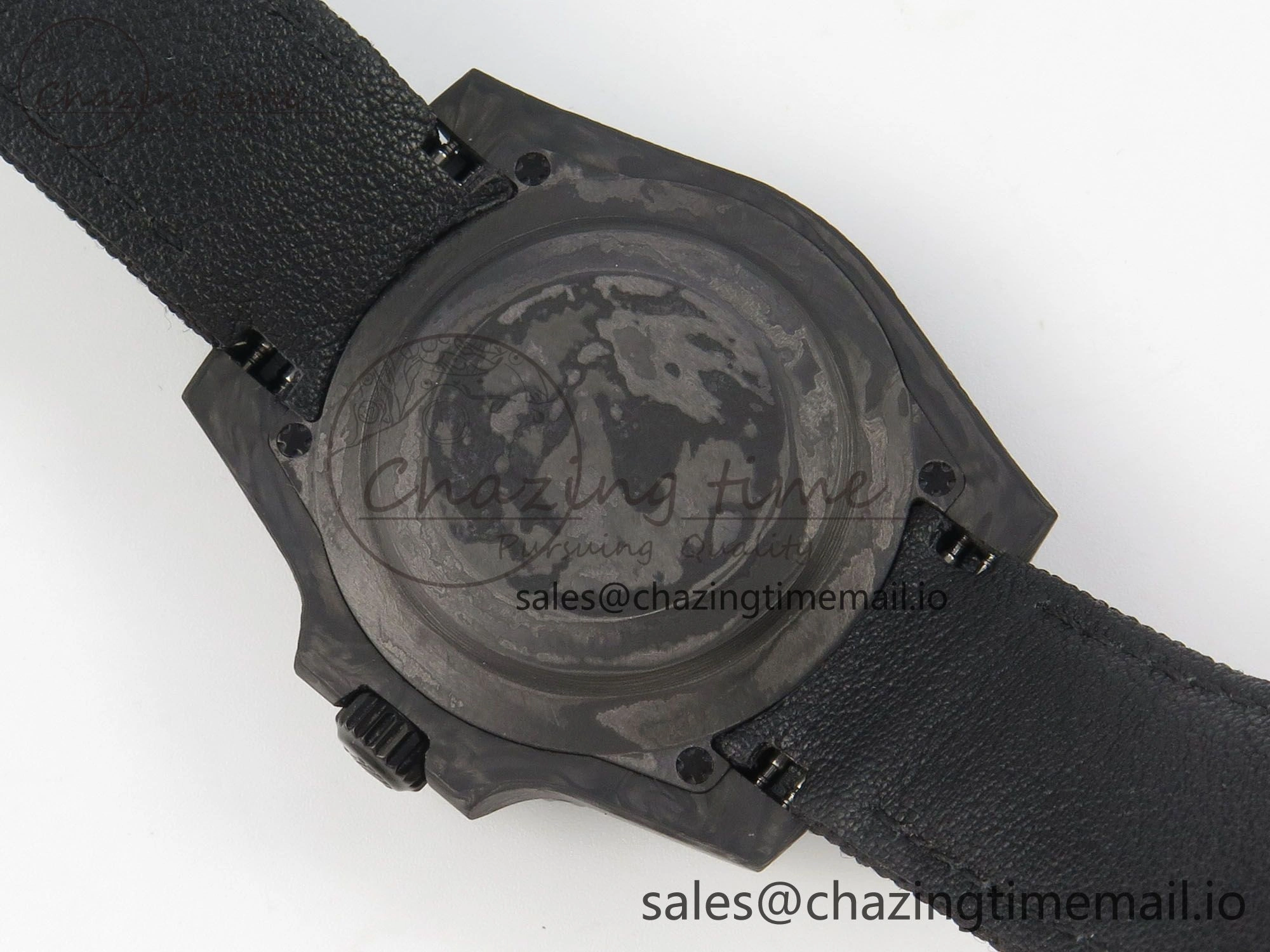Submariner DIW Black Carbon MPF Best Edition Orange Dial On Black Nylon Strap SA3135