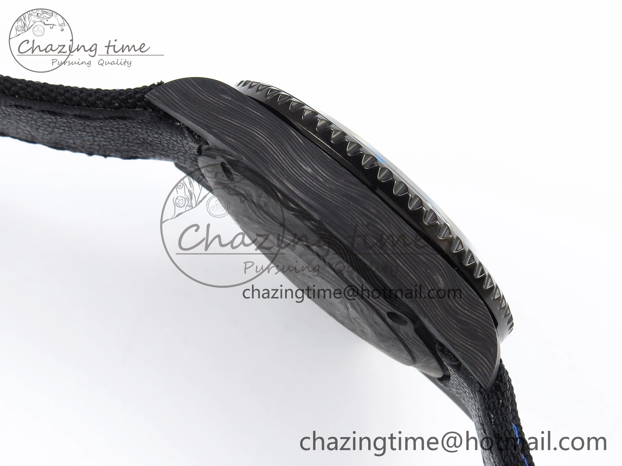 Submariner DIW Carbon IPKF 1:1 Best Edition Black Blue Dial on Black Nylon Strap VR3135
