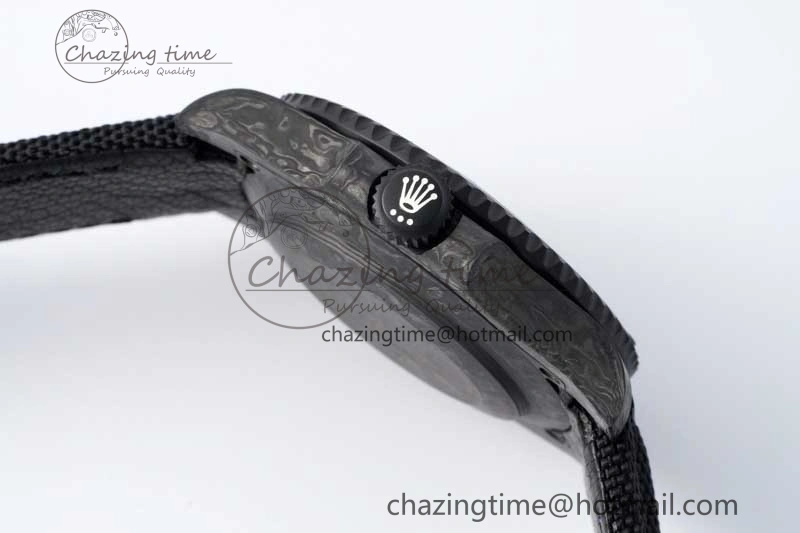Submariner DIW Carbon VSF 1:1 Best Edition Black Blue Dial on Black Nylon Strap VS3135