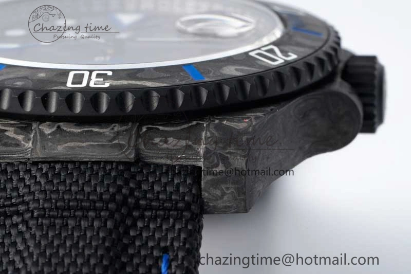 Submariner DIW Carbon VSF 1:1 Best Edition Black Blue Dial on Black Nylon Strap VS3135