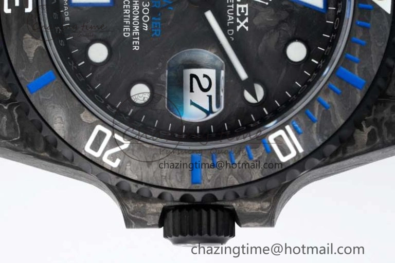 Submariner DIW Carbon VSF 1:1 Best Edition Black Blue Dial on Black Nylon Strap VS3135