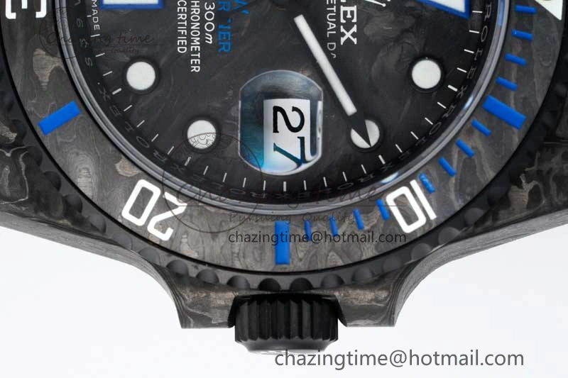 Submariner DIW Carbon VSF 1:1 Best Edition Black Blue Dial on Black Nylon Strap VS3135