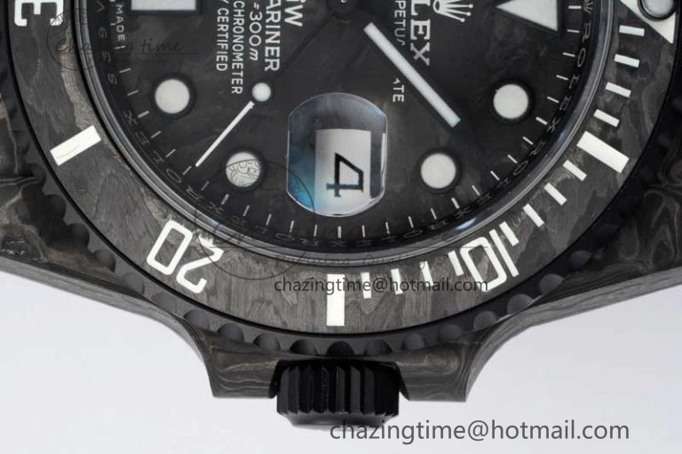 Submariner DIW Carbon VSF 1:1 Best Edition Black White Dial on Black Nylon Strap VS3135