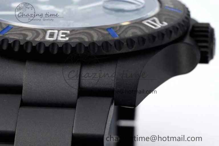 Submariner DIW DLC Sandblasted VSF 1:1 Best Edition Black Blue Dial on DLC Bracelet VS3135