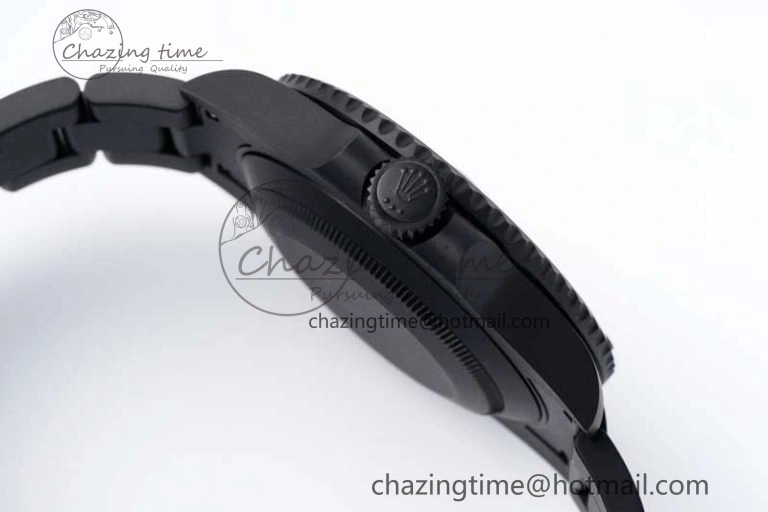 Submariner DIW DLC Sandblasted VSF 1:1 Best Edition Black Blue Dial on DLC Bracelet VS3135