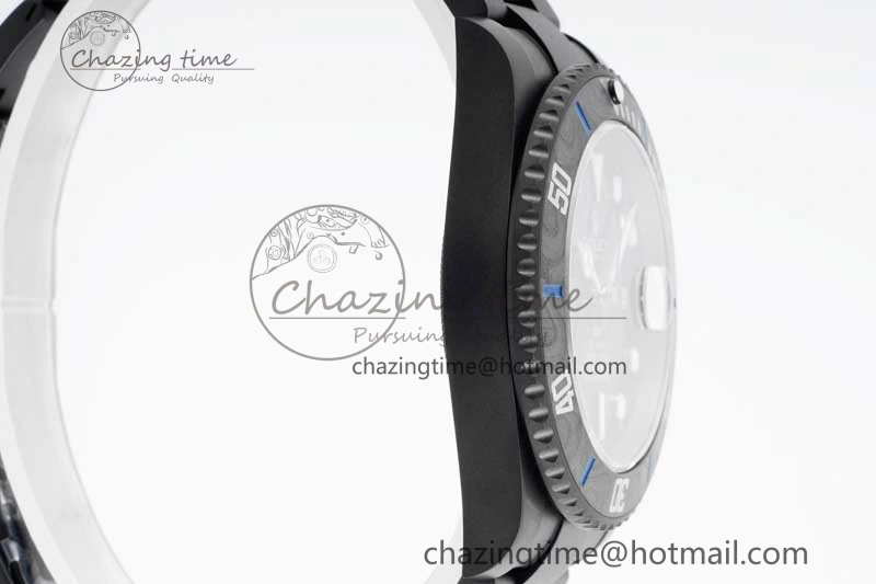 Submariner DIW DLC Sandblasted VSF 1:1 Best Edition Black Blue Dial on DLC Bracelet VS3135