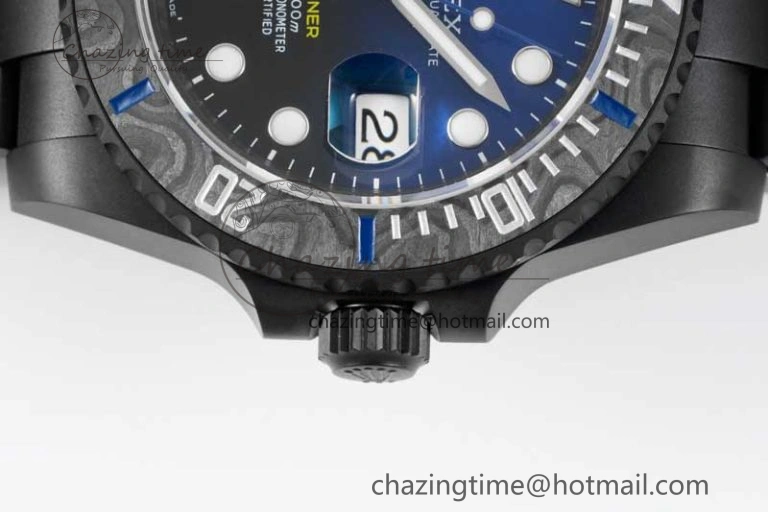 Submariner DIW DLC Sandblasted VSF 1:1 Best Edition Black Blue Dial on DLC Bracelet VS3135