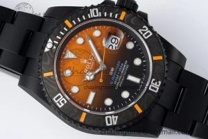 Submariner DIW DLC VSF 1:1 Best Edition Black Orange Dial on DLC Bracelet VS3135