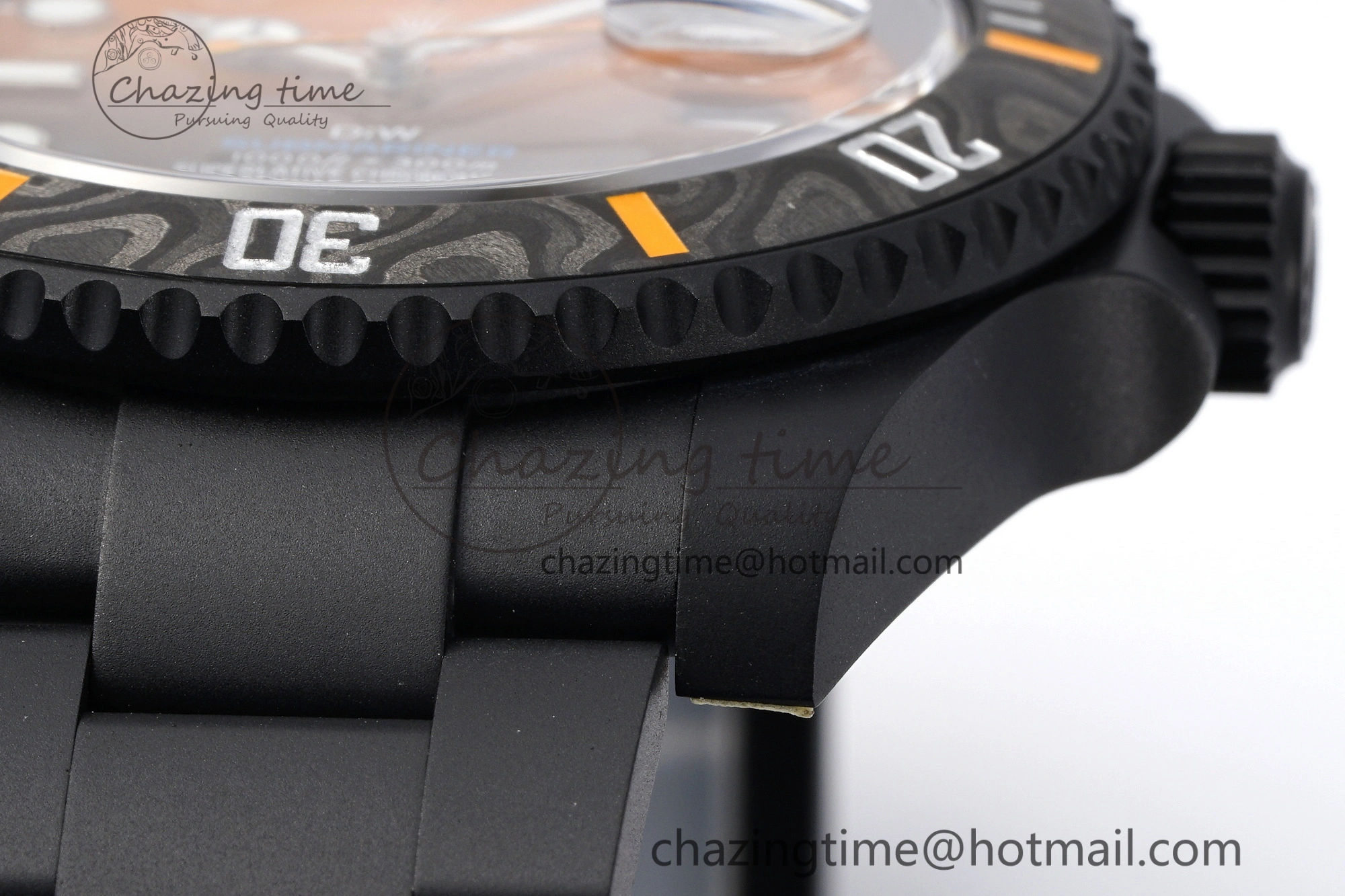 Submariner DIW DLC VSF 1:1 Best Edition Black Orange Dial on DLC Bracelet VS3135