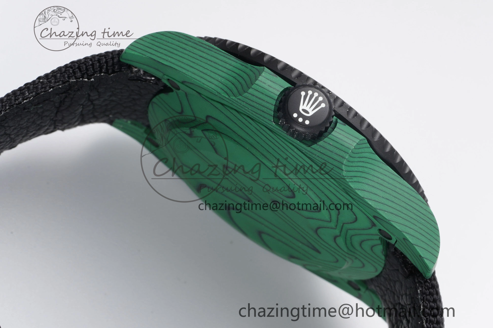 Submariner DIW Green Carbon VSF 1:1 Best Edition Black Dial on Black Nylon Strap VS3135