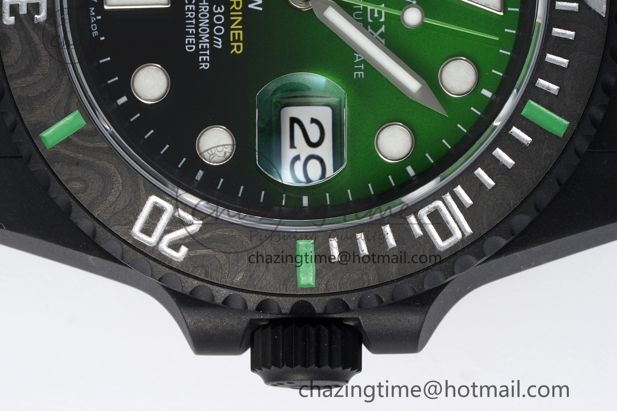 Submariner DIW “Parakeet” DLC VSF 1:1 Best Edition Black Green Dial on DLC Bracelet VS3135
