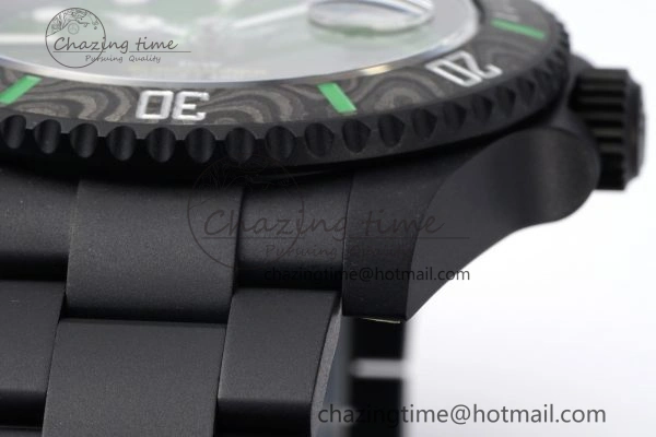 Submariner DIW “Parakeet” DLC VSF 1:1 Best Edition Black Green Dial on DLC Bracelet VS3135