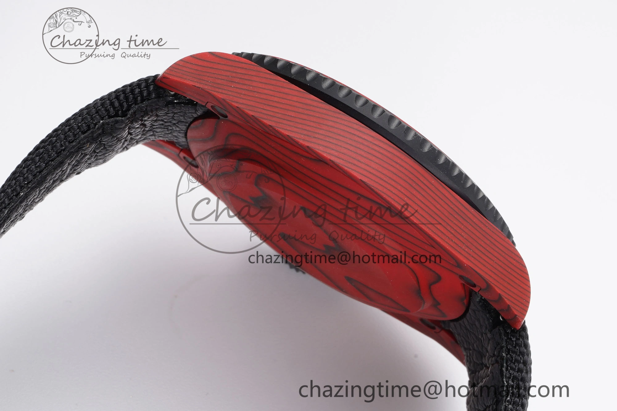 Submariner DIW Red Carbon VSF 1:1 Best Edition Black Dial on Black Nylon Strap VS3135