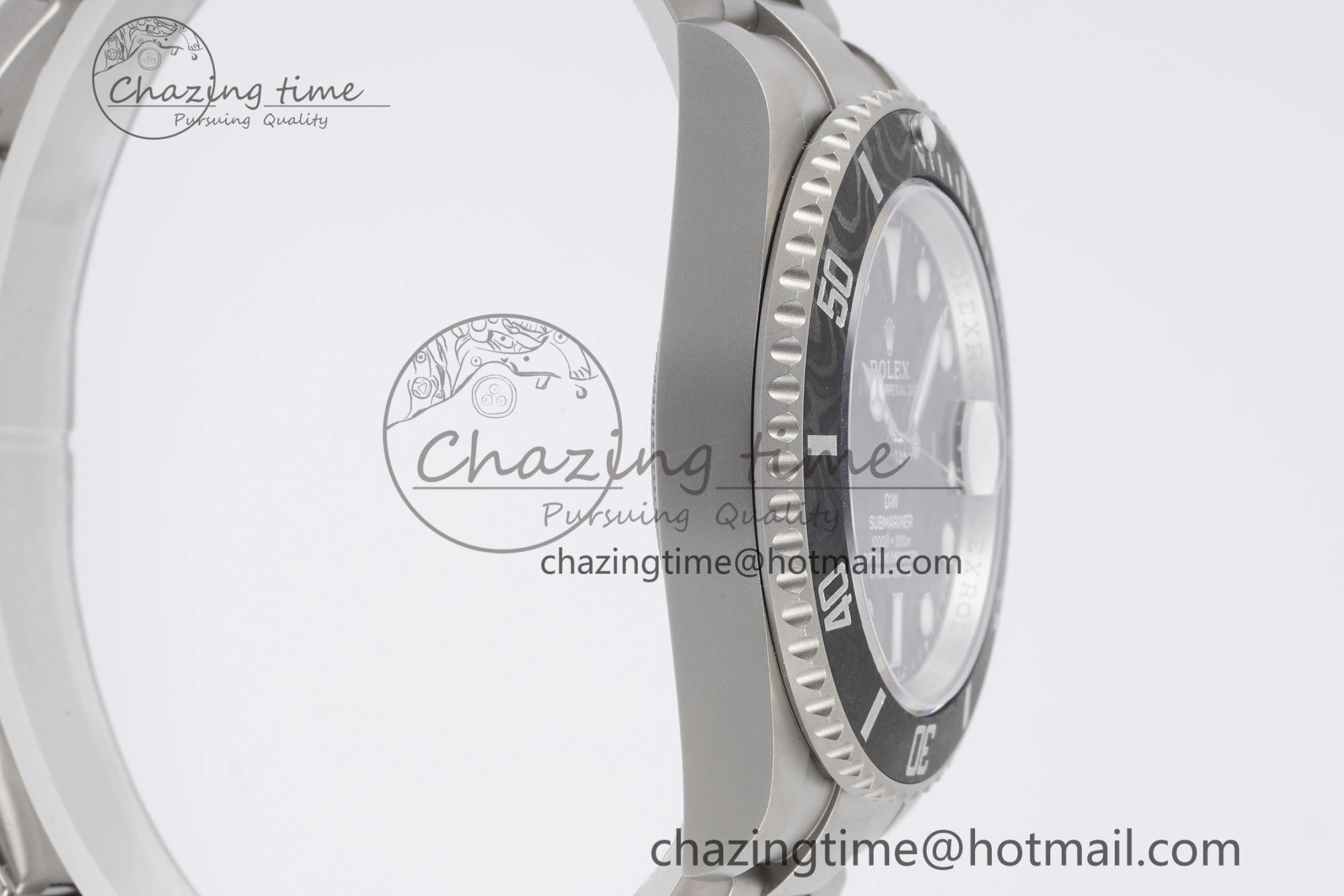 Submariner DIW Sandblasted VSF 1:1 Best Edition Black Carbon Dial on SS Bracelet VS3135