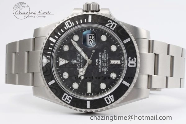 Submariner DIW Sandblasted VSF 1:1 Best Edition Black Carbon Dial on SS Bracelet VS3135