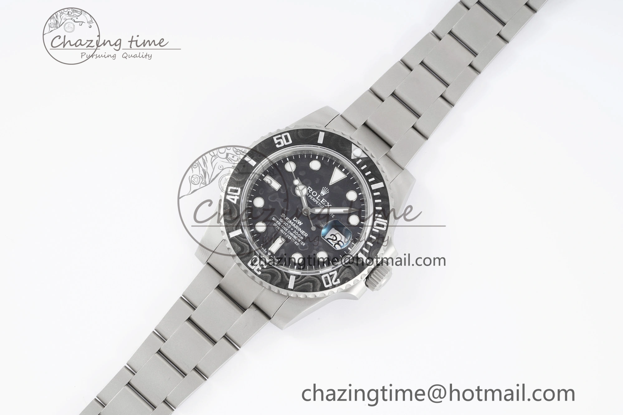 Submariner DIW Sandblasted VSF 1:1 Best Edition Black Carbon Dial on SS Bracelet VS3135