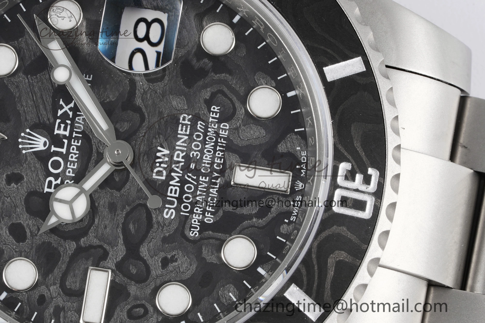 Submariner DIW Sandblasted VSF 1:1 Best Edition Black Carbon Dial on SS Bracelet VS3135