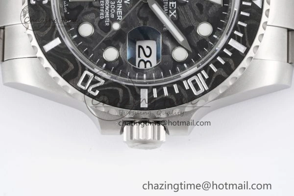 Submariner DIW Sandblasted VSF 1:1 Best Edition Black Carbon Dial on SS Bracelet VS3135