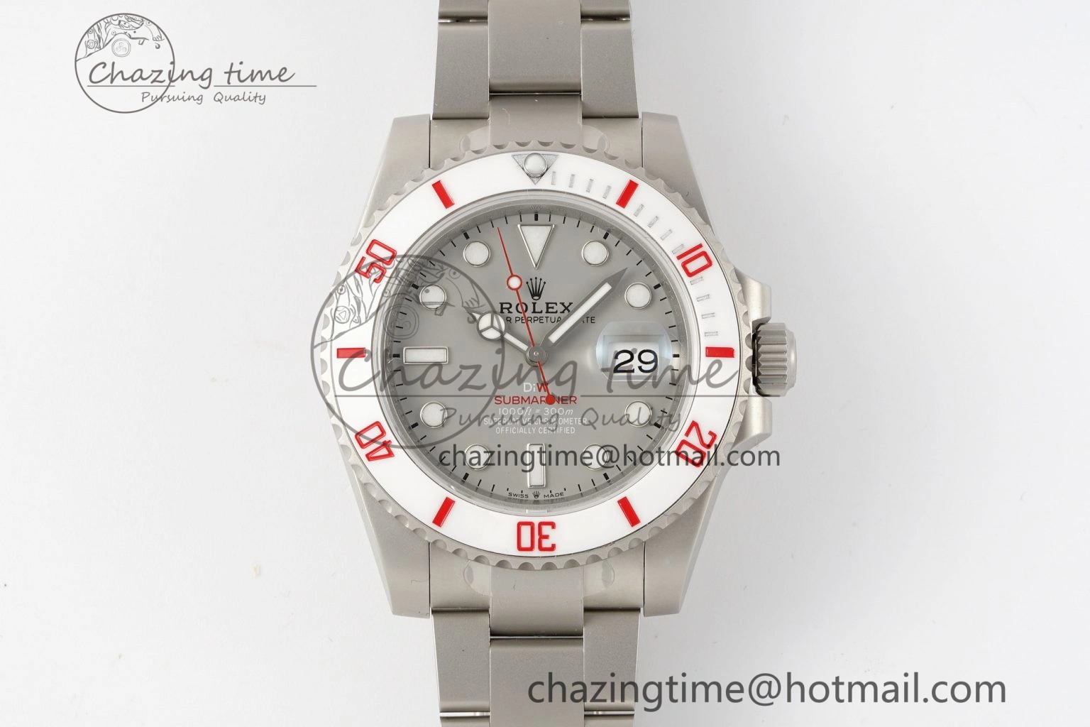Submariner DIW Sandblasted VSF 1:1 Best Edition Gray Dial White Ceramic Bezel on SS Bracelet VS3135