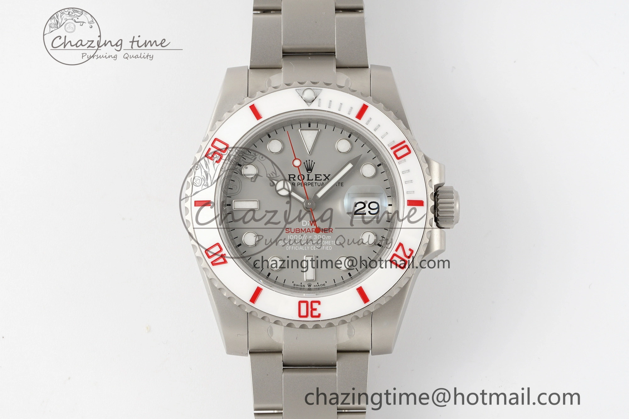 Submariner DIW Sandblasted VSF 1:1 Best Edition Gray Dial White Ceramic Bezel on SS Bracelet VS3135