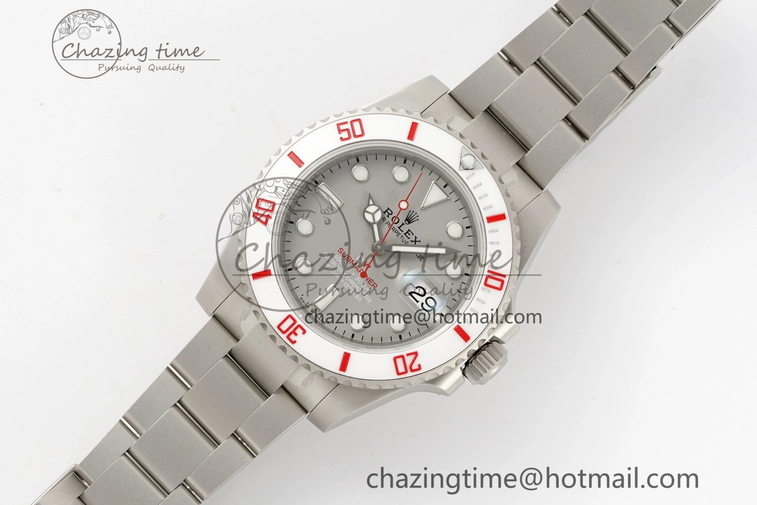 Submariner DIW Sandblasted VSF 1:1 Best Edition Gray Dial White Ceramic Bezel on SS Bracelet VS3135