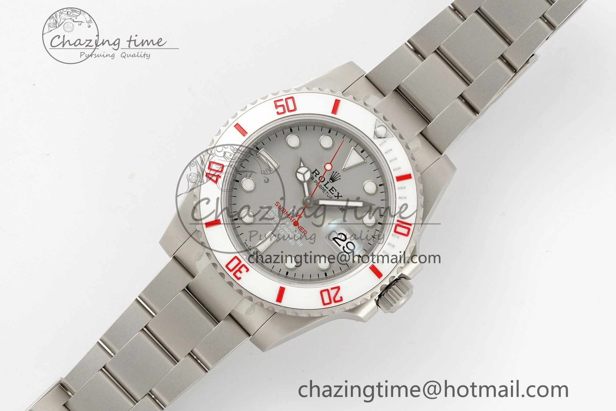 Submariner DIW Sandblasted VSF 1:1 Best Edition Gray Dial White Ceramic Bezel on SS Bracelet VS3135